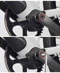 Bicycle showing Stainless Steel 8mm Hex Bike Crank Arm Bolts Set For Crank Fixes And Headset Replacement installation steps.