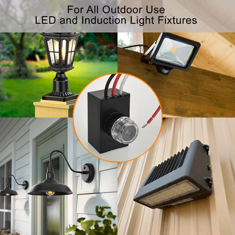 Dusk To Dawn Photocell Sensor For Outdoor Lights Hard Wired Post Eye Auto Light Control Switch UL Listed Next Gen Electronics image