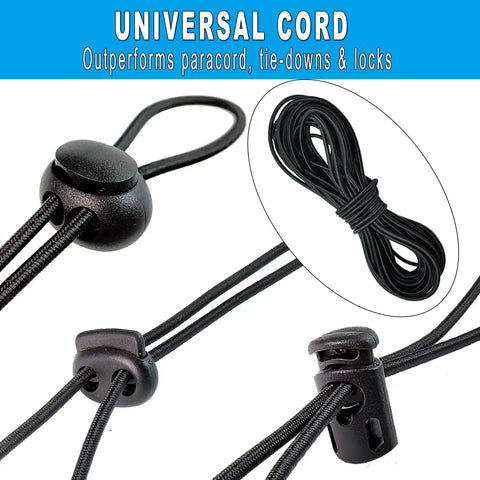 One Eighth Inch Round Black Elastic Cord 11 Yards Super Stretch Shock Cord Bungee Rope For Sewing Craft DIY Mask Drawstring