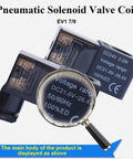 Close-up of 2 Pack DC 24V Pneumatic Solenoid Valve Coil Replacement For Electric Solenoid Air Valve Copper Coil Plug Connector