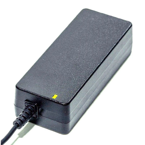 Rock Solid 12V 5A 60W Switching Power Supply With Universal 90 To 264 VAC Input And Advanced Thermal Safeguards For Seamless Electronic And Industrial Gear Operation No Sweat Setup in black with power cord.