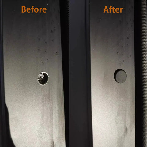 Before and after using Assorted Rubber Plugs For Round Holes In Black Silicone Stoppers 110 Pieces In 9 Precise Sizes