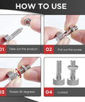 32 Piece Quick Release Lock Pin Set With Retractable Spring Plungers M6 Lockout Kit For Rolling Tool Boxes Molds Chassis Cabinets And Industrial Equipment, stainless steel