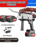 Cordless Lithium Wire Puller Wall Threading Machine With Variable Speed For Electricians And Plumbers 15 Meter Cable Stringing Rig with batteries and charger.