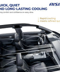 Premium Aftermarket AC Compressor With Clutch Heavy Duty Auto Air Conditioning Replacement Built Tough For Reliable Cooling And Quick Under Hood Swap Daily Driver Ready in car interior with cooling airflow.