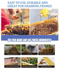 Beekeeping Frame Gripper and Frame Lifter Tool Stainless Steel Frame Holder With Wood Handle for Easy Lifting Beekeeper Gear