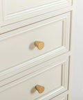 Gold Dresser Knobs Set Of 10 Small Gold Drawer Knobs For Cabinets And Furniture Easy Install With Included Screws One Inch And One And Three Quarter Inch Sleek Modern Hardware Upgrade For Dressers Cabinets Chests And Nightstands on white dresser