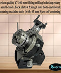 4 Inch Tilting Milling Rotary Table With 0 To 90 Degree Tilt For Quick Precision Indexing 1 To 36 Worm Gear