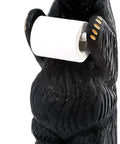 Little Johnny Bear Toilet Paper Holder From Bearfoots Collection By Jeff Fleming Midnight Black Resin Stone Decor For Cabin Or Lodge Bathrooms With Rustic Charm And Cozy Bear Vibe 21 By 5 Inches