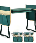Garden Kneeler And Seat Folding Heavy Duty Bench With Removable Tool Bags For Weeding Pruning Planting And Outdoor Tasks