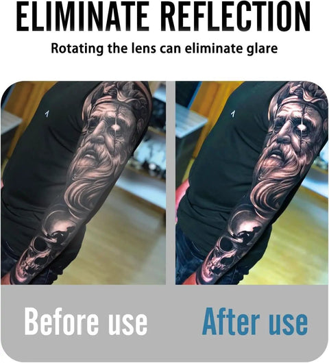 LED Tattoo Light Kit For Pro Grade Photos And Videos Clip On Photo Lights With CPL Filter 120 LED Beads No Glare Great Color