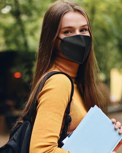 KN95 Face Masks 100 Pack 5-Ply Breathable Cup Dust Disposable Masks For Adults And Teens, High Filtration To 95 Percent