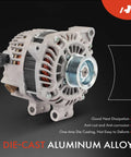 Die-cast aluminum Drop-In 110A 12V Alternator With 6-Groove Pulley For Subaru Forester 2011 2012 2013 2.5L CW Clockwise Replacement Fits Replaces 23700-AA701 A002TL0091A Heavy-Duty Auto Electrical Upgrade For Brighter Starts And Stronger Charging