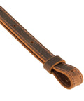 Buffalo Leather Rifle Sling for Hunters Handmade in USA 1 Inch Width Crazy Horse Brown Stitch Amish Crafted Durable