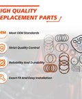 Transmission Master Rebuild Kit For JF015E RE0F11A CVT With Seals, Automotive Overhaul Kit Compatible With March Versa Sentra Cube Tiida NV200 And Spark Models Fits 1.4L To 2.0L Engines, seal and clutch rings