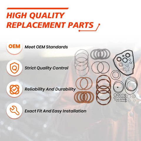 Transmission Master Rebuild Kit For JF015E RE0F11A CVT With Seals, Automotive Overhaul Kit Compatible With March Versa Sentra Cube Tiida NV200 And Spark Models Fits 1.4L To 2.0L Engines, seal and clutch rings