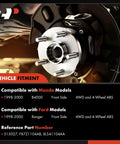 Two Pack Front Wheel Bearing And Hub Assembly With ABS 5 Lug For Ford Ranger 1998 1999 2000 And Mazda B4000 1998 1999 2000 4WD ABS Only Direct Fit Replacement Plug And Play close-up view