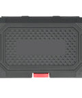 Top Tier Brass Router Template Bushing Guides Set With 11 Piece Precision Sleeves lock nuts in a sturdy black storage case.