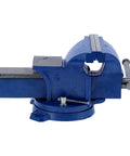 Heavy Duty 6 Inch Metal Bench Vise With 360 Degree Swivel Base 140mm Opening 45# Steel Jaws Anvil And Non Slip Pressure Plate