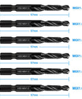 Six Pack M6 Drill Tap Bit Set With One Quarter Inch Hex Shank Combines Drilling And Tapping In One Step showing six bits