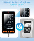 Pro Grade Digital Trigger Pull Gauge And Force Meter With 500N Capacity Big LCD Display Shows N Kg And Lb In Real Time Peak And Auto Peak Modes Data Software Calibration Certificate Great For Push Pull Tests And Quality Control, 500N LCD