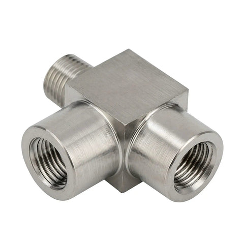 Heavy Duty Stainless Steel Street Tee Pipe Fitting 1/2 NPT Male To 1/2 NPT Female To 1/2 NPT Female 304 Stainless High Pressure Up To 2320 Psi