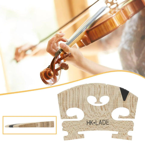 Violin Bridge Maple Replacement Part With Pre Cut String Grooves For No Fuss Install Handcrafted From Aged Maple For Stable Performance And Clear Resonant Tone Perfect For Students And Beginners Looking For An Easy Upgrade, 4/4 violin bridge