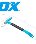 10 Inch Cat Paw Pry Bar Nail Puller With Hammer Head And Rubber Grip Forged Steel Beveled Claws Crowbar Style Nail Remover