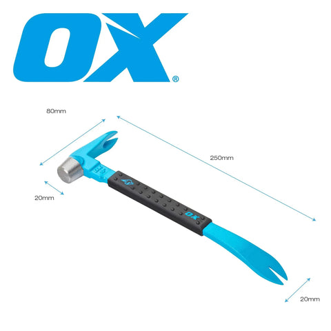10 Inch Cat Paw Pry Bar Nail Puller With Hammer Head And Rubber Grip Forged Steel Beveled Claws Crowbar Style Nail Remover