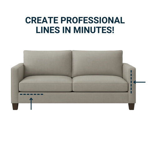 Couch showcasing how to use Straight Up Solid Upholstery Tack Strip 1/2 Inch X 10 Yard Roll for crisp edges.