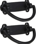 Set Of 2 Antique Chest Handles And Pulls For Treasure Chests Crates And Storage Boxes Heavy Duty Cast Iron Hardware With Black Powder Coat Finish
