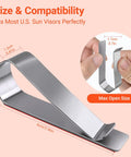 Sun Visor Clips Stainless Steel With 3M Adhesive For Custom Displays In Car, Home And Office Strong Hold 4 Pack details