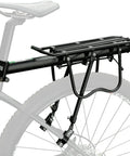Rear Bike Rack With Quick Release Cargo Carrier For Mountain And City Bikes Beefed Up Aluminum Alloy Frame 55 Lb Capacity