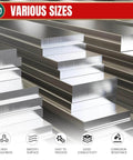 Tough As Nails 304 Stainless Steel Flat Bar One Eighth Inch Thick By One Inch Wide By Twelve Inches Long For Fabrication Crafts Repairs And DIY Projects With 2B Finish By YTKavq shown stacked in various sizes.