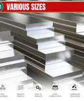 304 Stainless Steel Flat Bar 0.125 Inch Thick By 3 Inch Wide By 12 Inch Long, Heavy Duty Pro Grade Metal Stock For Fabrication DIY Projects, Corrosion Resistant, Durable Steel Bar shown in various sizes