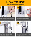 Compact Travel Door Lock For Hotels And Apartments, Easy Install Portable Security Device usage steps with illustrations