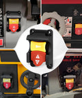 Collage of 4 images showing Table Saw Replacement Switch For Ryobi Craftsman 4 Pole On Off Safety Power Switch 125V And 250V