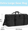 Extra Large Mesh Dive Duffel Bag For Scuba Gear And Beach Essentials, Oversized Snorkeling Swim Gym Tote, Black, with Measurements