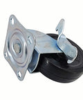 Heavy-Duty 3-Inch Polyurethane Caster Wheel with metal plate and locking brake for moving heavy items smoothly.