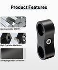 EVIL ENERGY AN6 hose separator clamp, black anodized aluminum 6061-T6, 4-pack