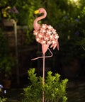 Flamingo Solar Garden Lights 27 LED Warm White Outdoor Stake Light Waterproof For Lawn Patio Courtyard in garden setting