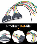 2-Pack 6-Pin Throttle Body Pigtail TPS Repair Connector Kit, 6-Way Sensor Wiring Harness Plug, Universal Fit displayed