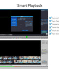 Smart Playback feature on 16 Channel Hybrid DVR For CCTV Security System With 5MP 4MP 1080P AHD TVI CVI Analog And IP Cameras H265 P2P.