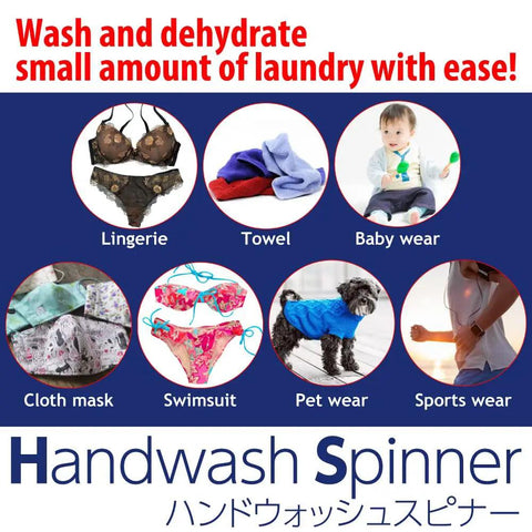 Various garments washed easily with Portable Handwash Spinner Mini Washer No Electricity Needed For Tiny Loads.