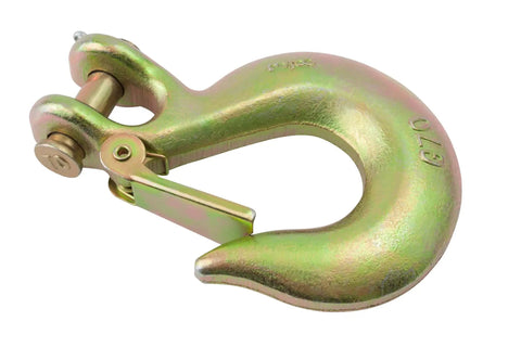 Single G70 Clevis Slip Hook With Latch 6600 Lbs Working Load Limit Heavy Duty Safety Chain Hook for Trailer and Truck