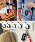 Red Leather Key Chain For Ram 1500 With 360 Degree Rotating Ring And Anti Lost D Ring Durable Car Key Fob Holder Easy Install Ram 1500 Accessories Kit