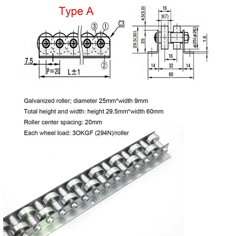 Tough As Nails Galvanized Steel Conveyor Rollers Replacement Kit, Heavy Duty Flow Track System For Warehouse Cargo And Pallets, Straight Up Reliable Design Built Tough For Daily Grind Operations