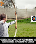 Archer aiming at Pro Grade Backyard Archery Target Paper 20 Pack 23 Point 6 Inch 10 Ring Face for outdoor practice