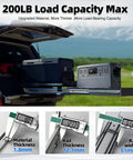 Heavy Duty Drawer Slides 200 Lb Capacity, 16 Inch Full Extension Ball Bearing Rails for cabinets and tool boxes displayed