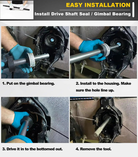 Using Gimbal Bearing Alignment Tool And Driver Kit For Marine Sterndrive Engines Fits Alpha Gen 1 2 Alpha 1 MR Bravo OMC Cobra Volvo